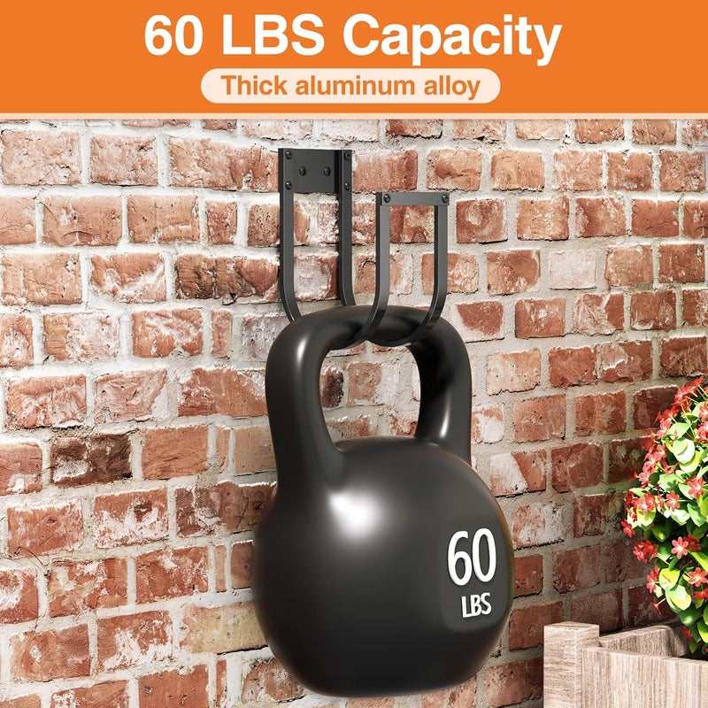 pickpiff Garden Hose Holder Wall Mount - Metal Water Hose Hanger for Outside, Durable Hook for Garden, Garage, or Yard Storage (2 Pack) - Image 5